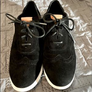 COLE HAAN Grand.Os women's black suede sneakers.